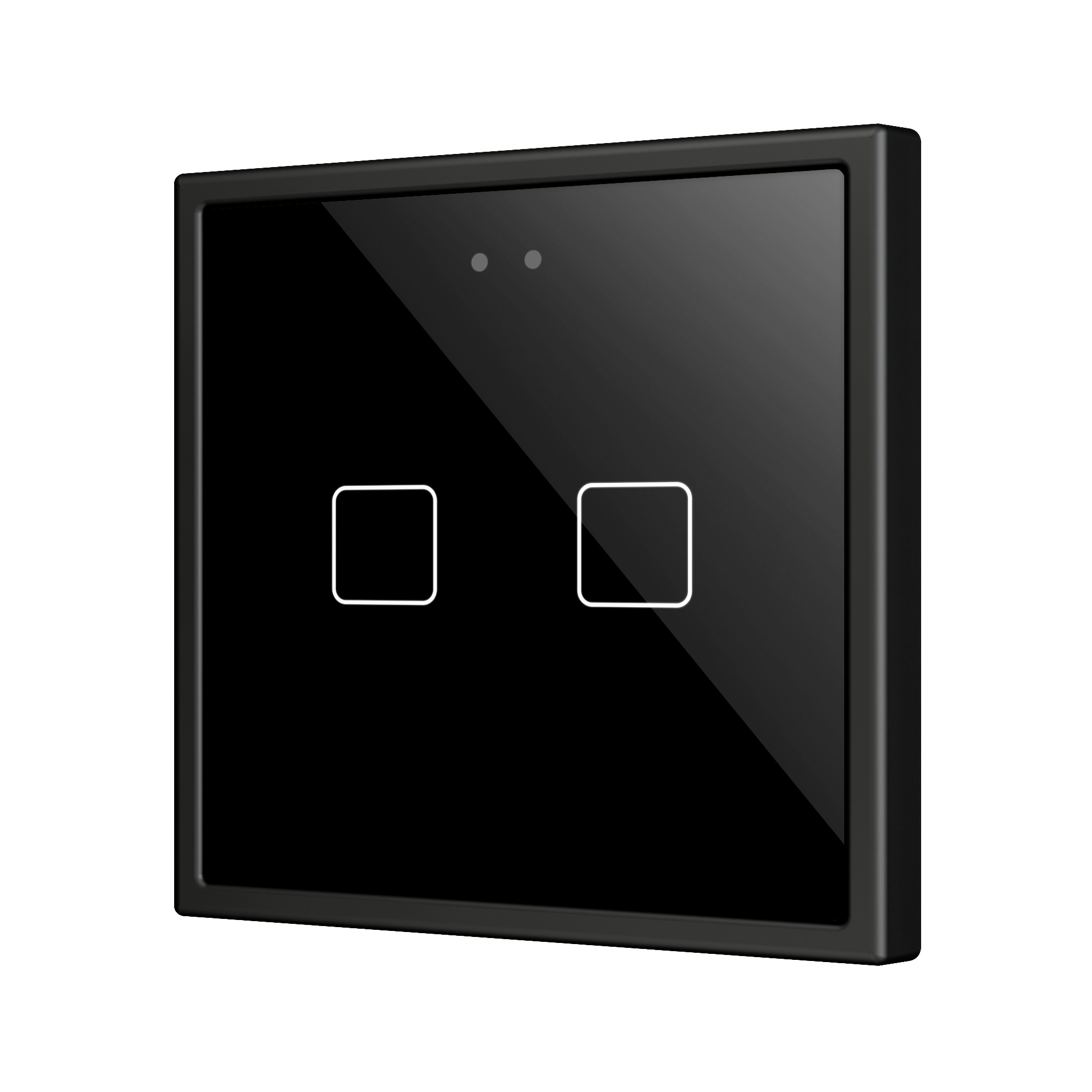 Flat RGB 70 X2. Pulsante capacitivo in vetro 70x70 - 2 pulsa