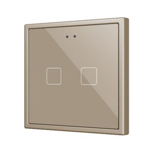Flat RGB 70 X2. Pulsante capacitivo in vetro 70x70 - 2 pulsa
