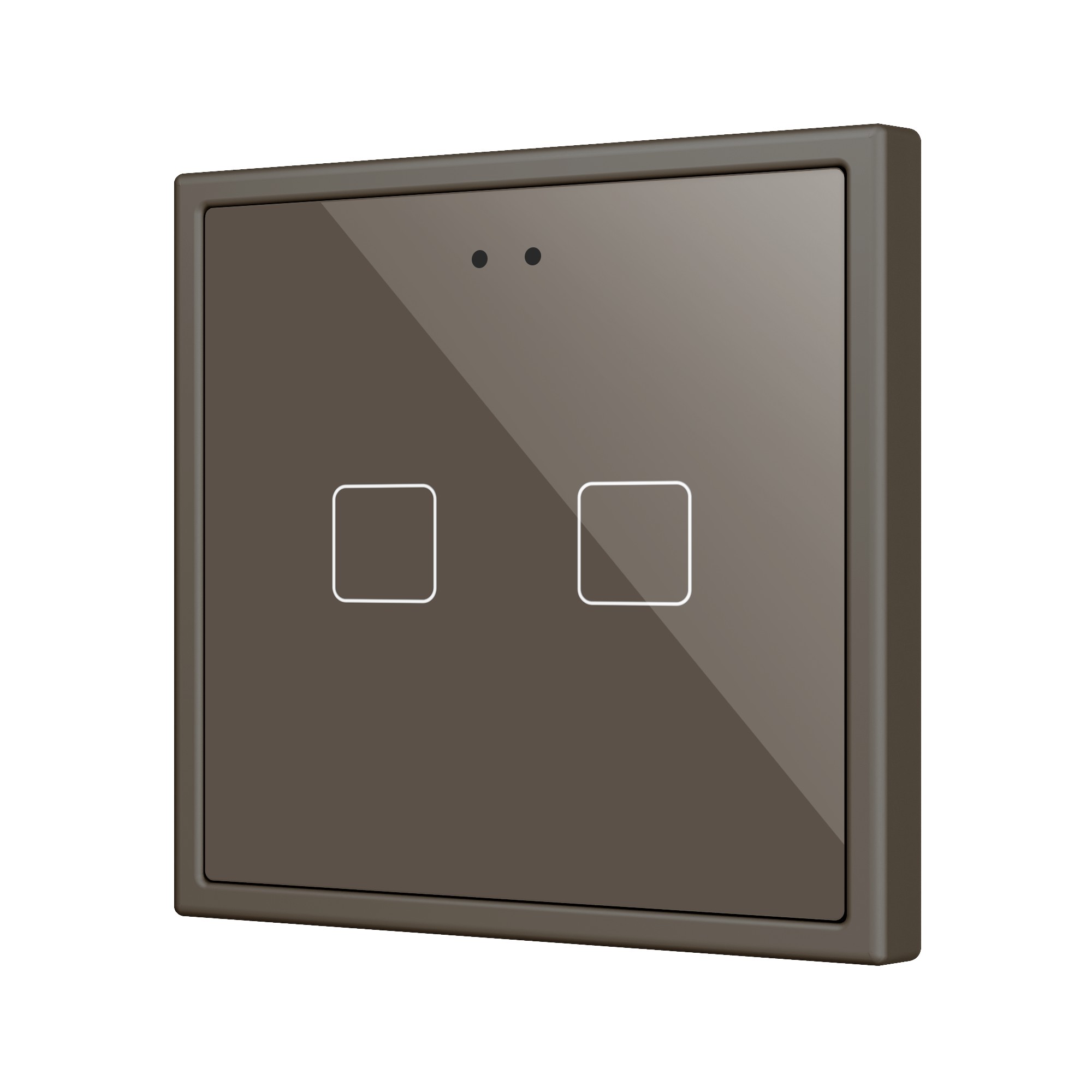 Flat RGB 70 X2. Pulsante capacitivo in vetro 70x70 - 2 pulsa