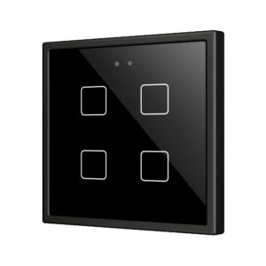 Flat RGB 70 X4. Pulsante capacitivo in vetro 70x70 - 4 pulsa
