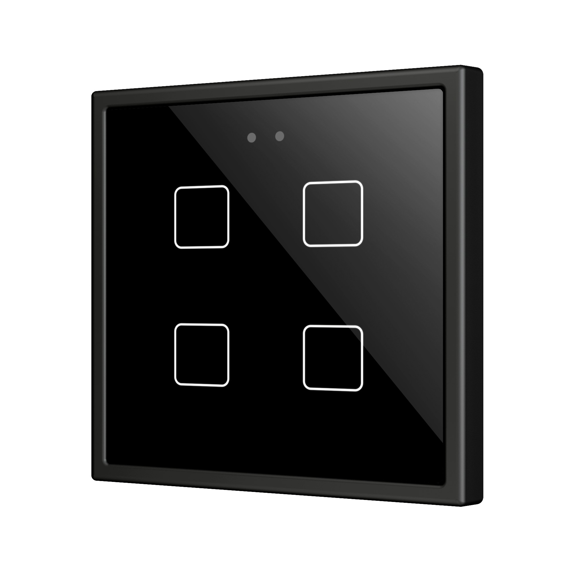 Flat RGB 70 X4. Pulsante capacitivo in vetro 70x70 - 4 pulsa