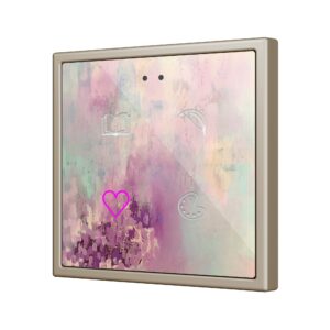 Flat RGB 70 X4. Pulsante capacitivo in vetro 70x70 - 4 pulsa