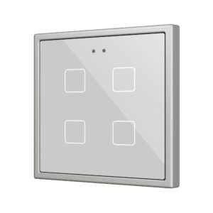 Flat RGB 70 X4. Pulsante capacitivo in vetro 70x70 - 4 pulsa