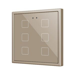 Flat RGB 70 X6. Pulsante capacitivo in vetro 70x70 - 6 pulsa
