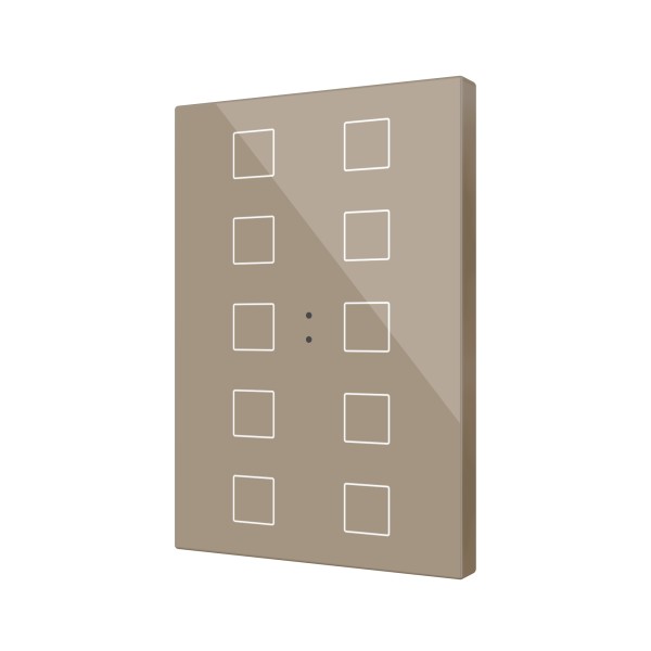 Flat XL X10. Pulsante capacitivo in vetro - 10 tasti - Champ