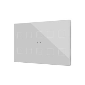 Flat XL X10. Pulsante capacitivo in vetro - 10 tasti - Argen