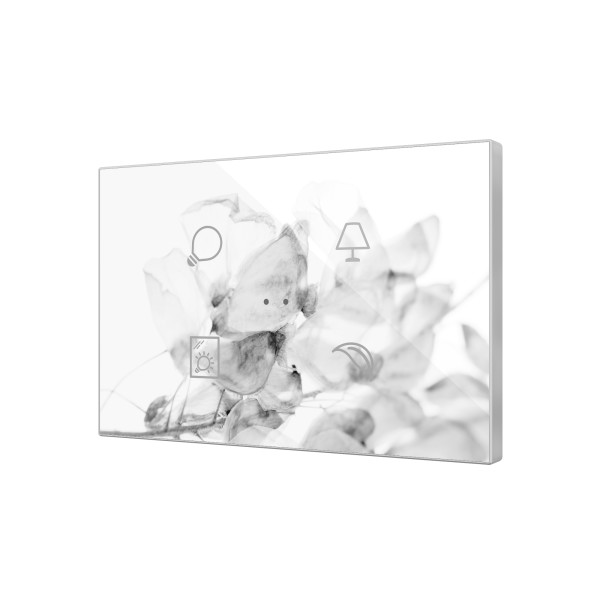 Flat XL X4. Pulsante capacitivo in vetro - 4 tasti - Persona