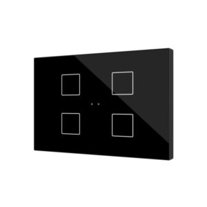 Flat XL X4. Pulsante capacitivo in vetro - 4 tasti - Antraci