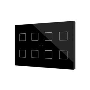 Flat XL X8. Pulsante capacitivo in vetro - 8 tasti - Antraci