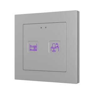 Tecla RGB 55 X2. Pulsante capacitivo in PC-ABS 55x55 - 2 pul