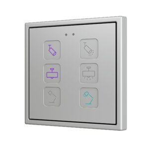 Tecla RGB 70 X6. Pulsante capacitivo in PC-ABS 70x70 - 6 pul