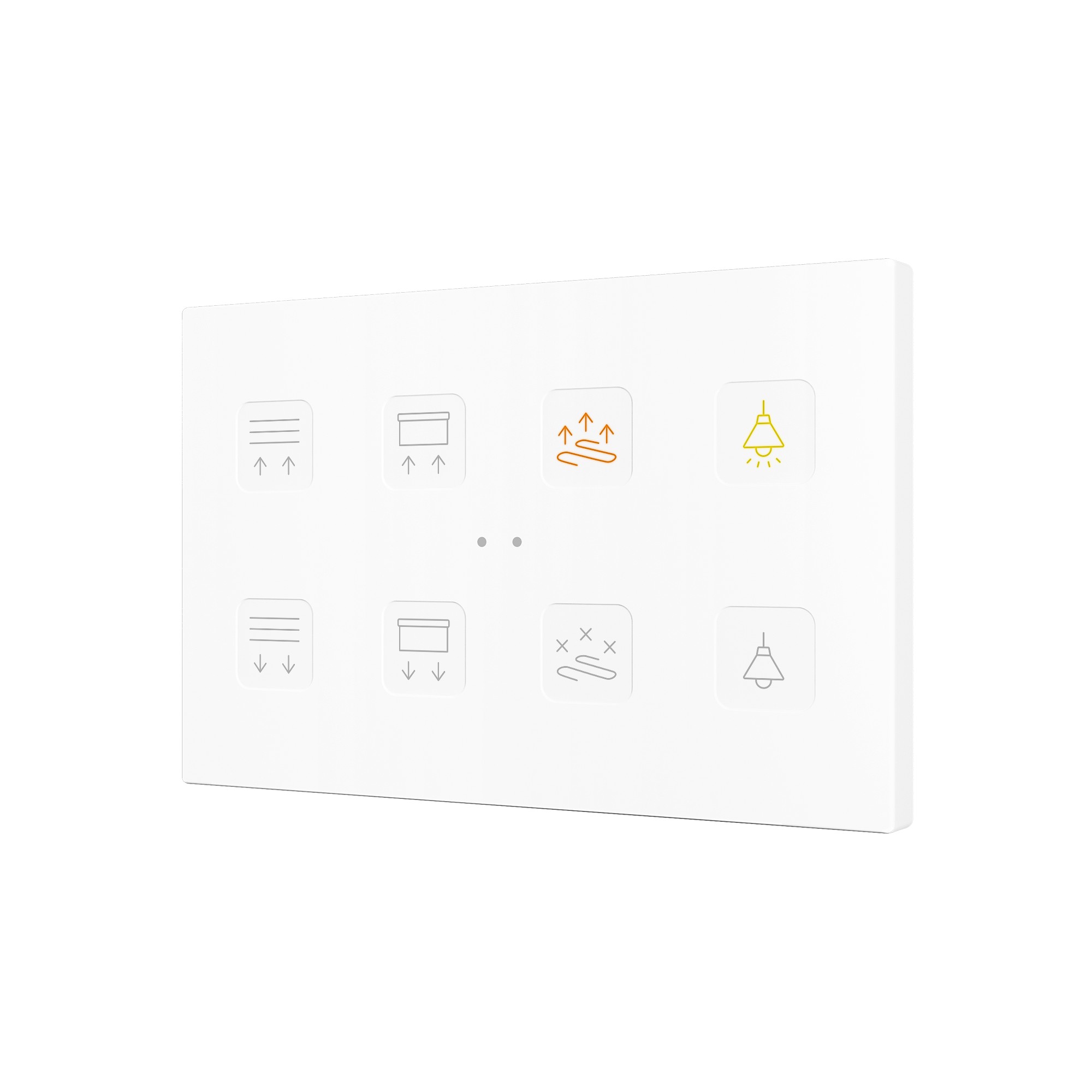 Tecla RGB XL 8. Pulsante capacitivo in PC-ABS - 8 pulsanti -